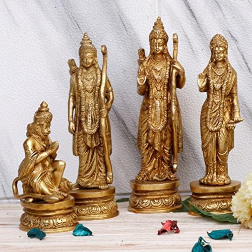 Buy Brass Ram Darbar Statue Shree Ram Ji Sita Laxman Hanuman Home Décor