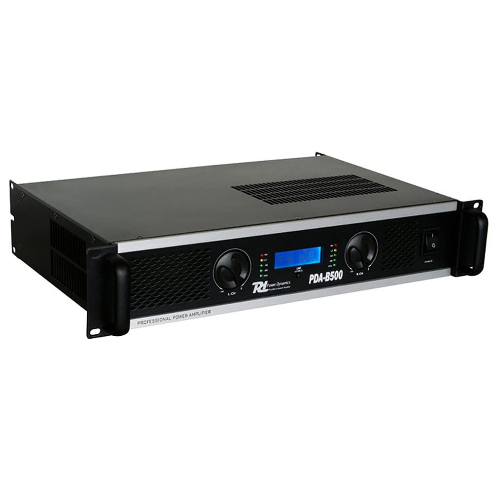 Power Dynamics PDA-B500 - Amplificateur Professionnel, Puissance 500 Watts, Ventilateur Silencieux, Utilisation Mobile, Stéréo ou Bridgé, Idéal pour les Concerts, Fêtes