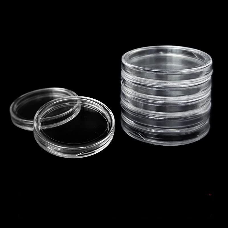 10 cápsulas transparentes para monedas 33mm 10 piezas miniatura 5