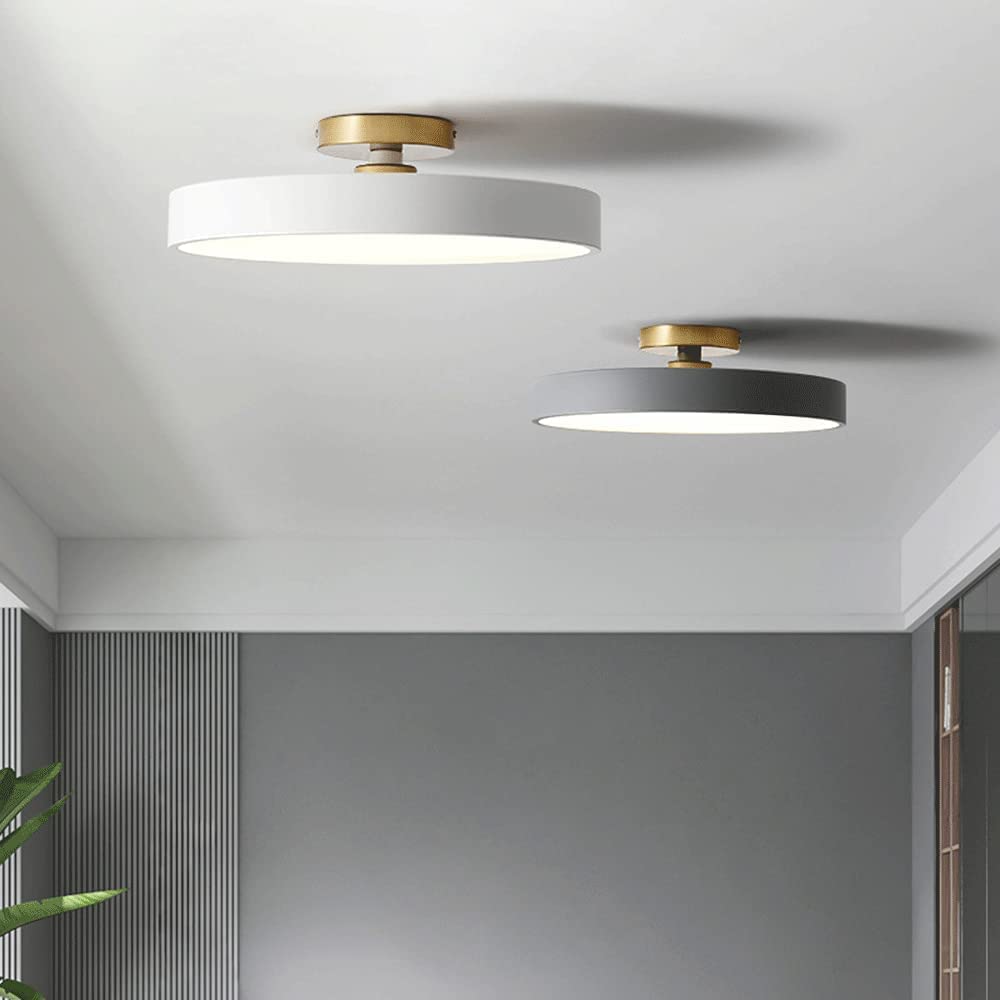 Nowoczesna prosta trójkolorowa ściemniana lampa sufitowa 40W do montażu podtynkowego LED lampa sufitowa okrągła płaska lampa używana do salonu, sypialni, jadalni, kuchni, przedpokoju, wejścia, przed