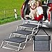 Dog Ramp for Car, Extra Wide Dog Car Stair for Large Dogs, Pet Steps Lightweight Aluminum Foldable Dog Steps for Cars and SUV,High Beds, Trucks, Supports up to 200 lbs (Extra Wide-4 Steps with Rug)