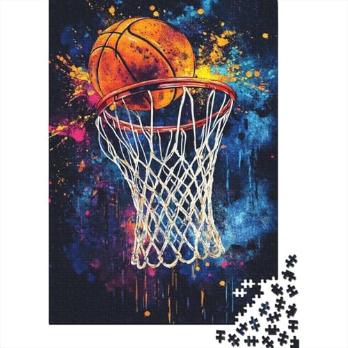 Aro de Baloncesto Puzzle de 1000 Piezas Puzzle para Adultos Slam Dunk Juego de Puzzle 1000 Piezas Relajación Familiar Regalo 52x38cm/1000pcs