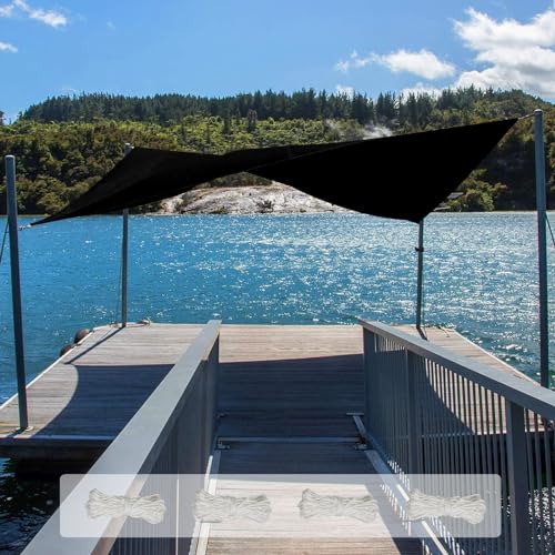 Filet d'ombrage avec oeillets noir extérieur 1x2.5m