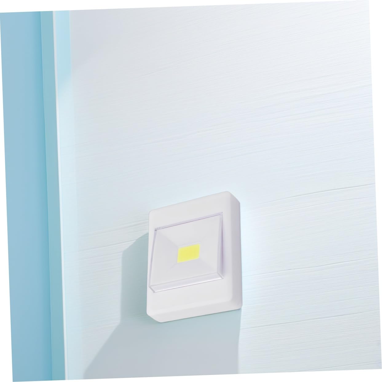 DOITOOL 4pcs LED Wall Lights White Cabinet Lighting for Home Self Adhesive Soft Light for Closets Stairs Bathrooms and Entryways Eye Protection No Battery Included