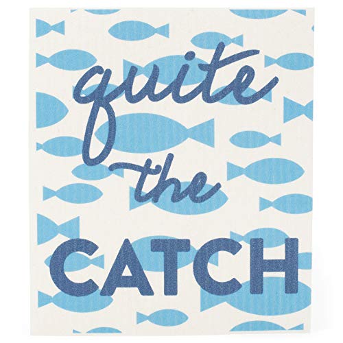 Image of Stephan Baby Silly Sayings Reusable Cellulose Wash Cloth, Quite The Catch