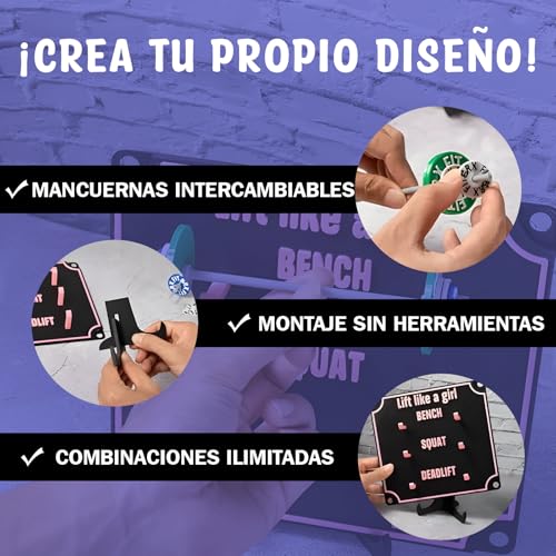 Pizarra de RP con mini pesas VEELU, el regalo original para levantadores de pesas y gym rats 6