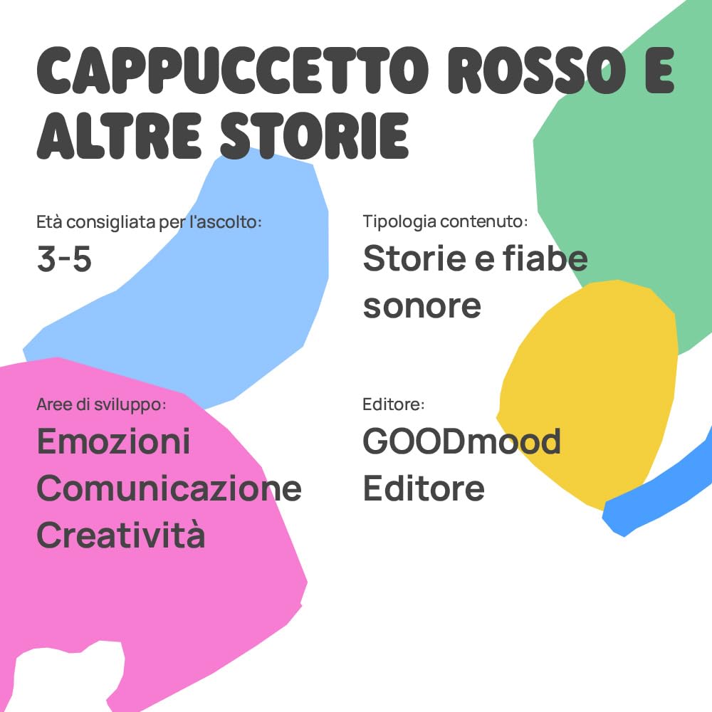 FABA Personaggio Sonoro – Cappuccetto Rosso e altre storie – Storie e fiabe sonore per bambini e bambine 3-5 anni - Ascoltabile Raccontastorie, gioco educativo versione italiana
