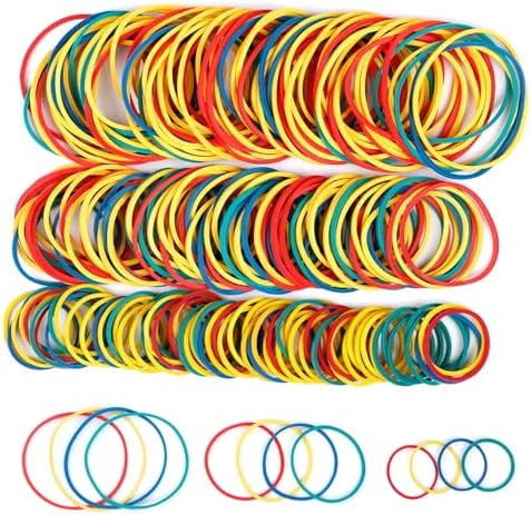 Lot De 610 élastiques En Caoutchouc Naturel - 4 Tailles (25, 32, 38, 50 Mm) Et 4 Couleurs - Réutilisables
