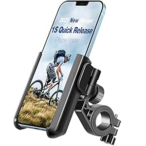 Tiakia Fiets Telefoonhouder 【1S Flash-Installatie】Motorfiets Telefoonhouder 360 Graden Draaibaar, Universele Samsung S10…