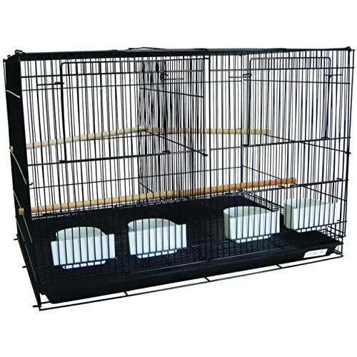 Image of YML BREEDING Bird CAGE with Divider, Black