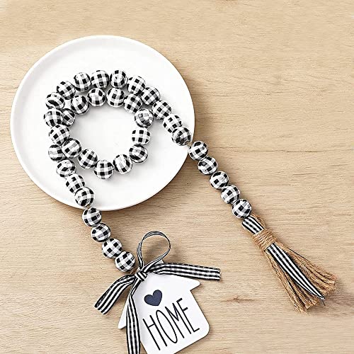 Allaozne - 200 perline rotonde in legno dipinte da...