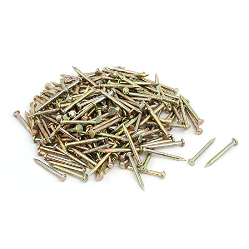 Aexit Fiber Concrete Fastener Cement Wall Zinc Alloy Point Tip Wire Nails 25mm Length 300PCS Model:87as89qo574