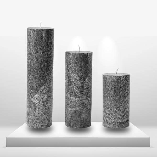 Candle Family Odorless Round Palm Wax Candle, 40 cm Size, Black - Image 2