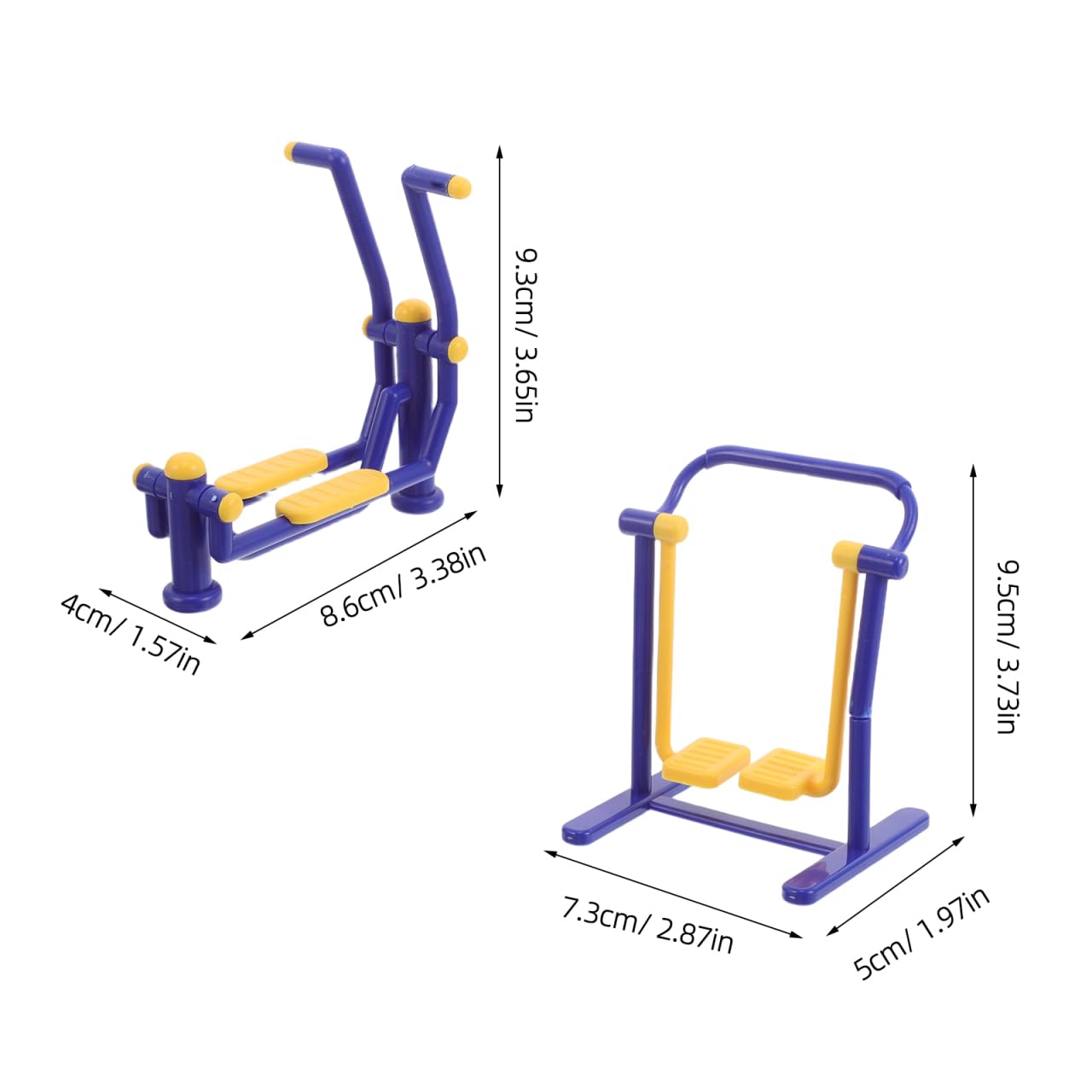 minkissy Dollhouse Gym Set Miniature Outdoor Playground Fitness Equipment Model Kids Toys Creative Simulation Fitness Accessories for Dollhouse Play - Image 2