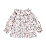 Curipeer Baby Girls Floral Blouse Casual Toddler Cotton Long Sleeve Tops Shirt for Spring 18-24M