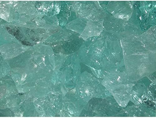 10 lbs Glass Pebbles Color: Aqua