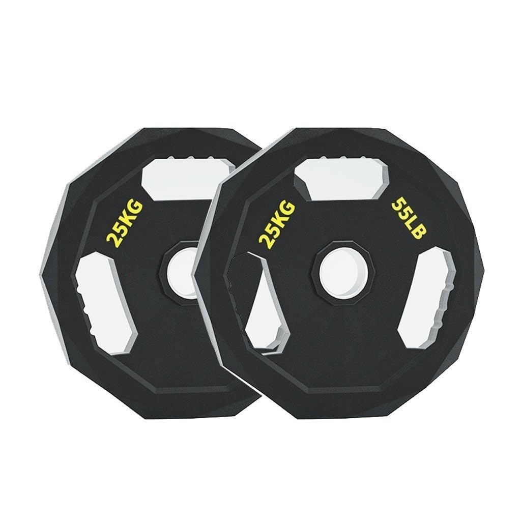 Barra 2 pulgadas-Olímpico Placa del Mango, Conjunto de 2 placas, placas de agarre Peso, placa Olímpico Establece insípido apretón de la mano con barra Set Inicio 2,5kg-25kg