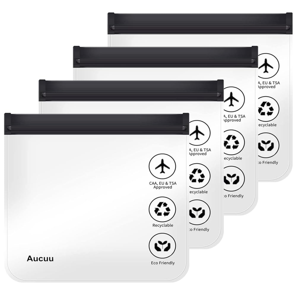 1L Flugzeug Beutel Flüssigkeiten20x20cm Kulturbeutel Transparen