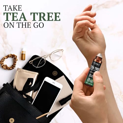Image of Fiora Naturals Tea Tree Oil Roll On for Skin, Face, Nails, Cuticle & Scalp, Pre-Diluted