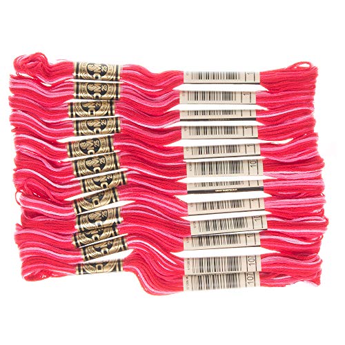 Image of DMC 6-Strand Embroidery Cotton Floss, Variegated Carnation
