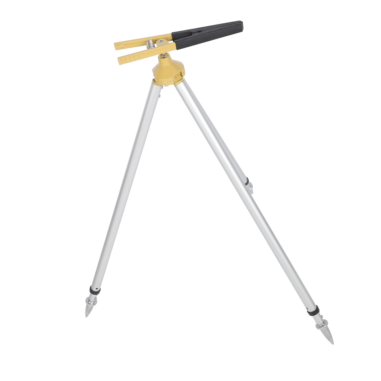 Statyw z Słupem Pryzmowym Wytrzymały Aluminiowy Zestaw do Sprzętu Pomiarowego Tachimetru Wysokość Teleskopowa 75-120 Cm, Stabilna Konstrukcja do Pomiarów na Zewnątrz