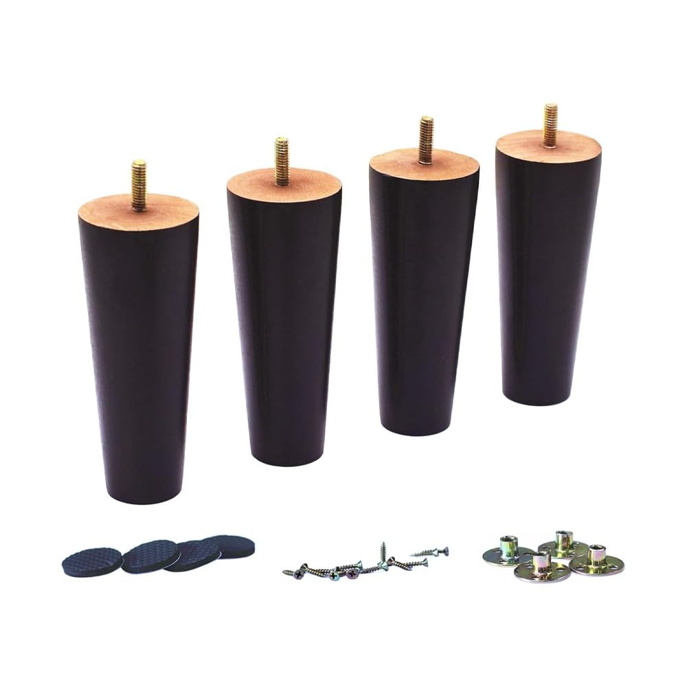 Patas para somier de madera de 10cm que elevan y transforman su cama o canapé