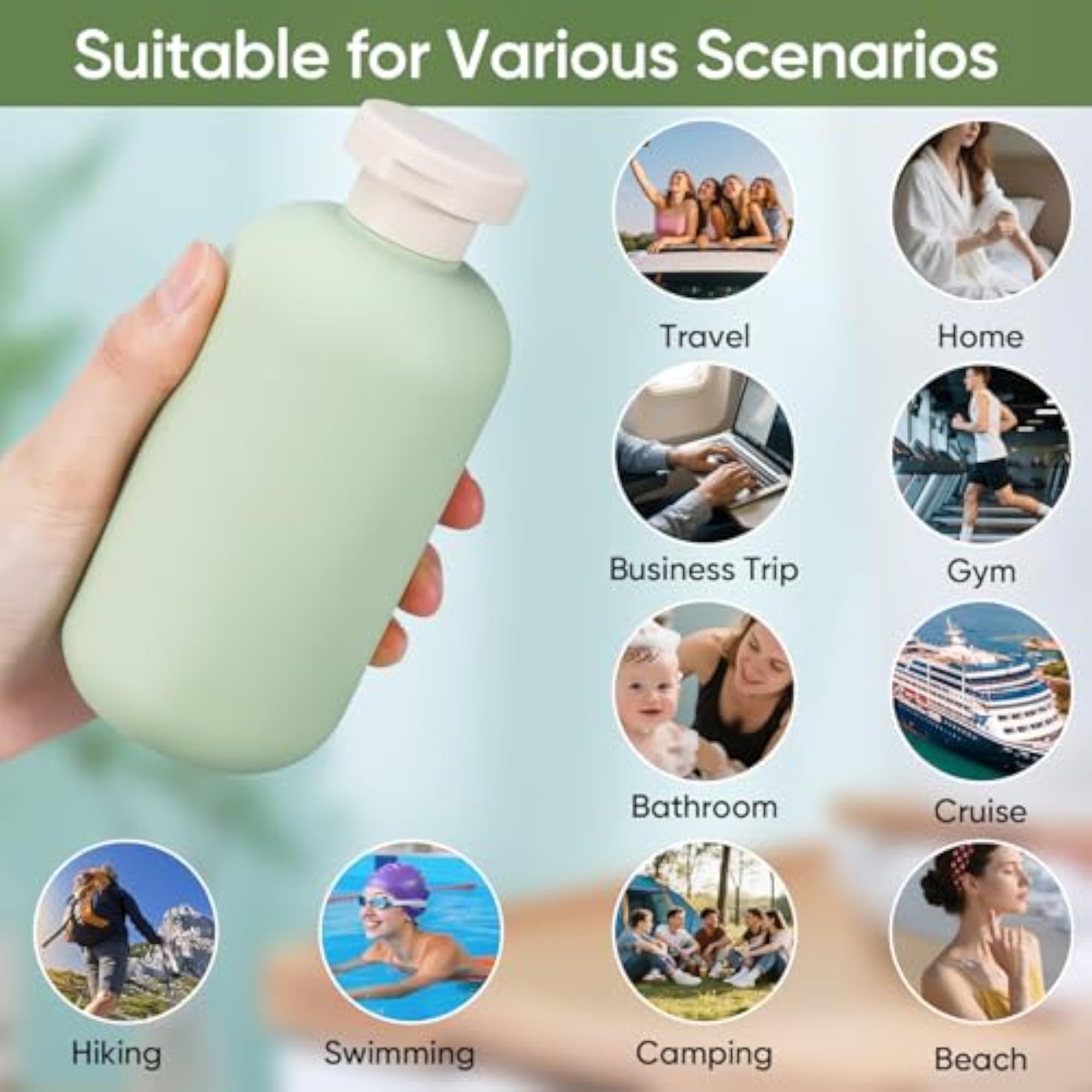 Travel Bottles Essentials for Toiletries, Refillable Containers