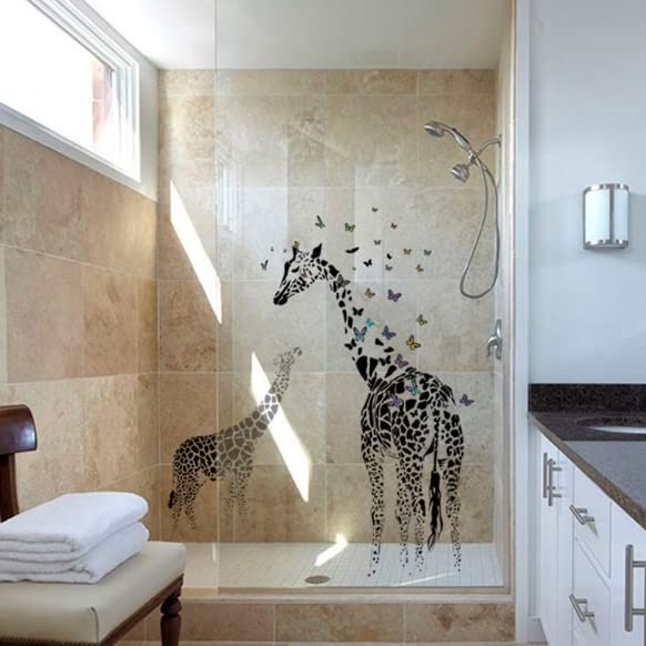 Decoración creativa para el hogar con pegatinas de pared de jirafa 5