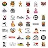 BulbaCraft 100Pcs Wrestling Stickers and Decals for Water Bottles, Wrestling Birthday Party Decorations, Gifts for Wrestlers, Gifts for Women & Men #2