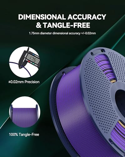 Image of SUNLU Silk Dual Color PLA Filament, Silk PLA 3D Printer Filament 1.75mm, Neatly Wound Shiny Silk 3D Printer Filament, Dimensional Accuracy + /-0.02mm, 1KG Spool (2.2lbs), Silk Dual Color (Black Green)