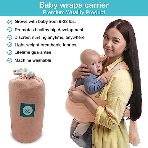 Nimababies Baby Wrap Carrier - Soft & Breathable Cotton-Spandex Hands-Free Infant Sling For Newborns thumb #6