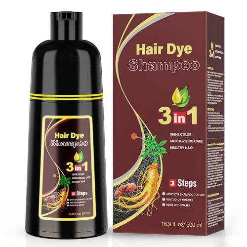 KAISASA Dark Brown Hair Dye Shampoo 3-in-1
