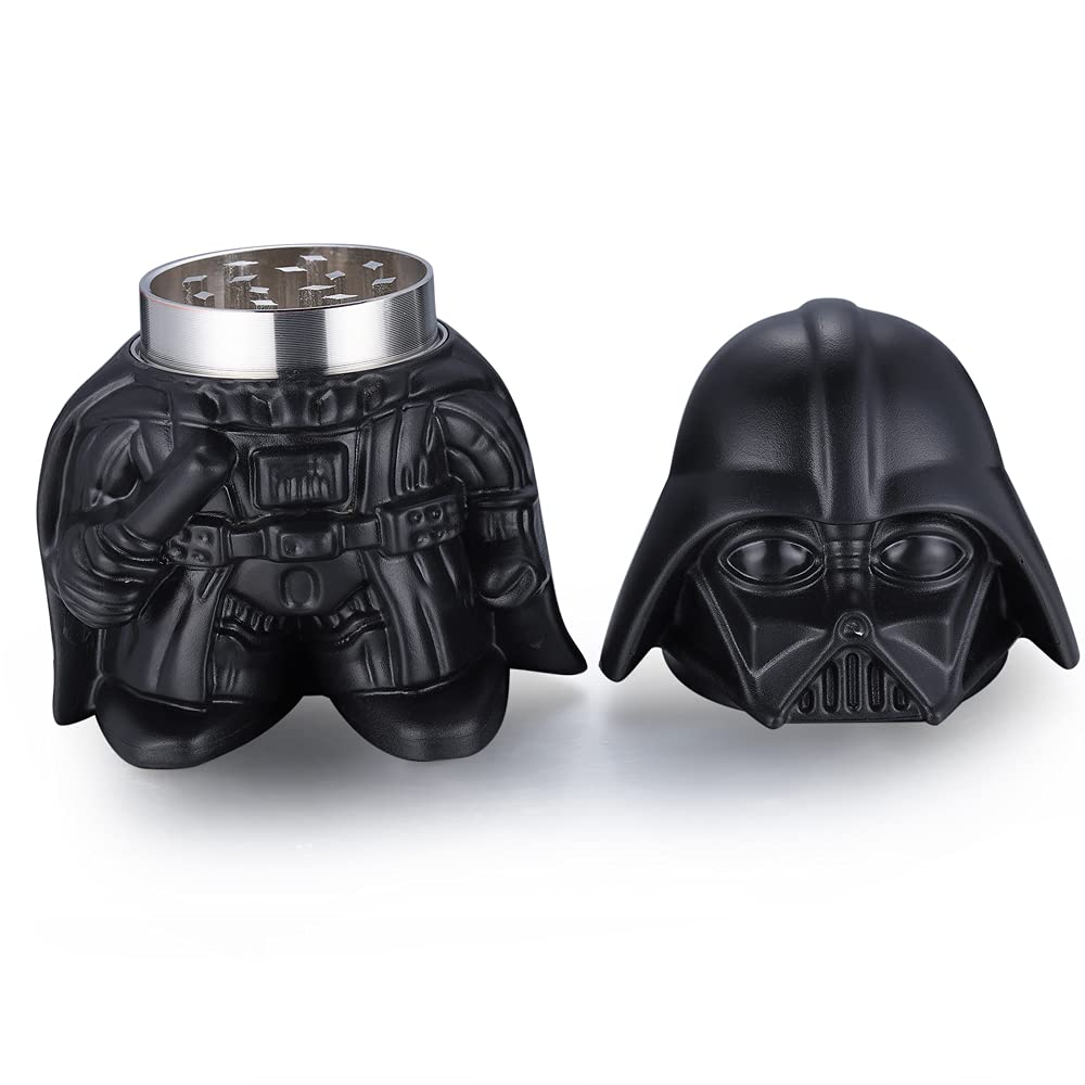 Moulin à Herbes Spespo - Design Crâne Couleur - 54 Dents Diamant - Avec Attrape-pollen & Tamis - Broyeur épices Durable - 5