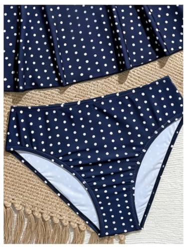 Image of SHENHE Girl's 2 Piece Halter High Waisted Tankini Ruffle Swimsuit Bathing Suit Bikini Sets