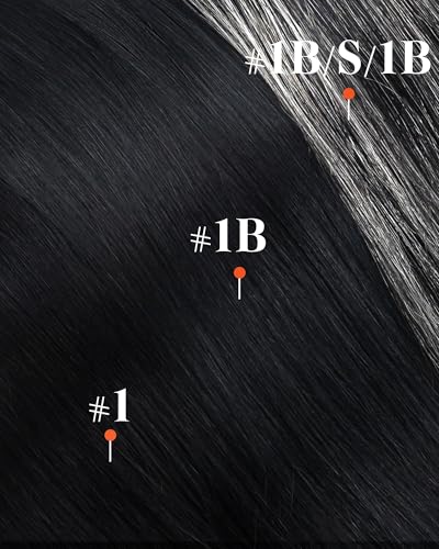 Image of Sunny Hair Clip in Hair Extensions Real Human Hair Black 26 Inch 165g | Extra Long Hair Extensions Clip in Human Hair Black, Silky Straight Texture, Length Enhancement for Concert Hairstyles