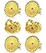 Kouley Large Earring Backs,3 Pairs Earring Backs for Studs,8mm Adjustable Hypoallergenic Earring Backs for Droopy Ears(Gold)
