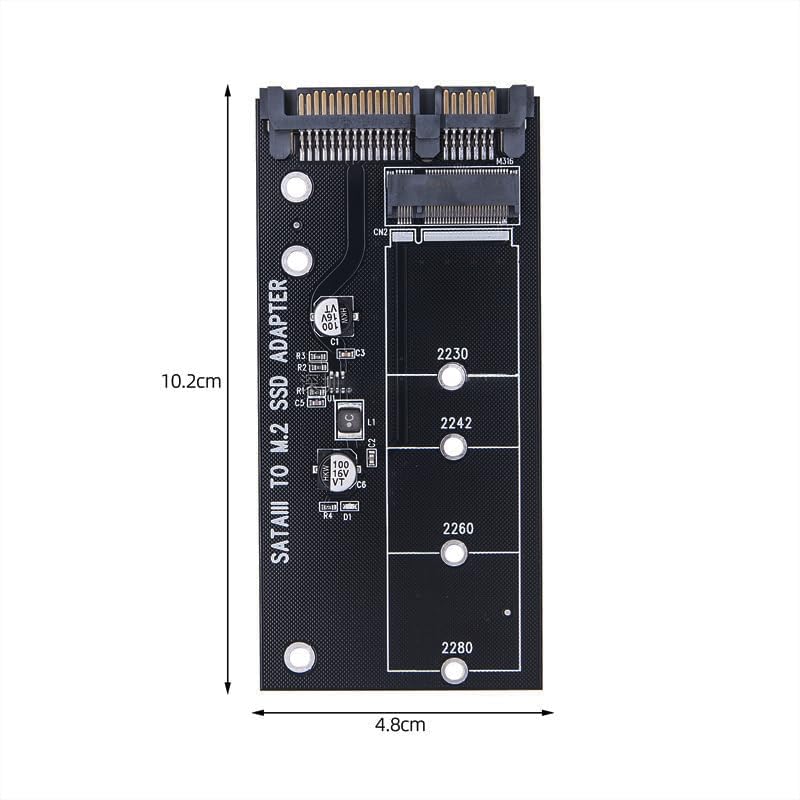 M.2 NGFF B-Key to SATA3 SSD Adapter for Computer Performance Boost