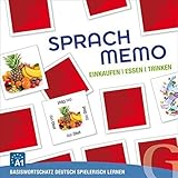 Hueber Verlag GmbH SPRACHMEMO Einkaufen, Essen, Trinken: Basiswortschatz Deutsch spielerisch Lernen. Sprachspiel