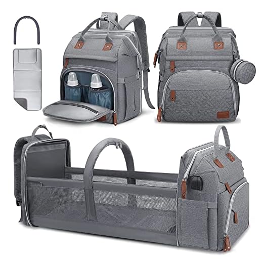 Best backpack diaper bag for toddler and newborn DERJUNSTAR Large Capacity Diaper Bag