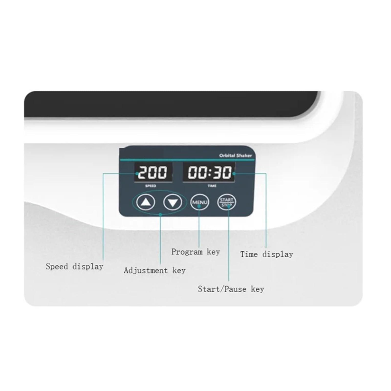 Mezclador giratorio 3D, agitador de laboratorio con pantalla digital con regulación de velocidad y función de ciclotrón horizontal