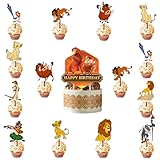 25pcs Lion king Birthday Party Decorations with Cake Toppers for Boy and Girl Birthday Party Supplies