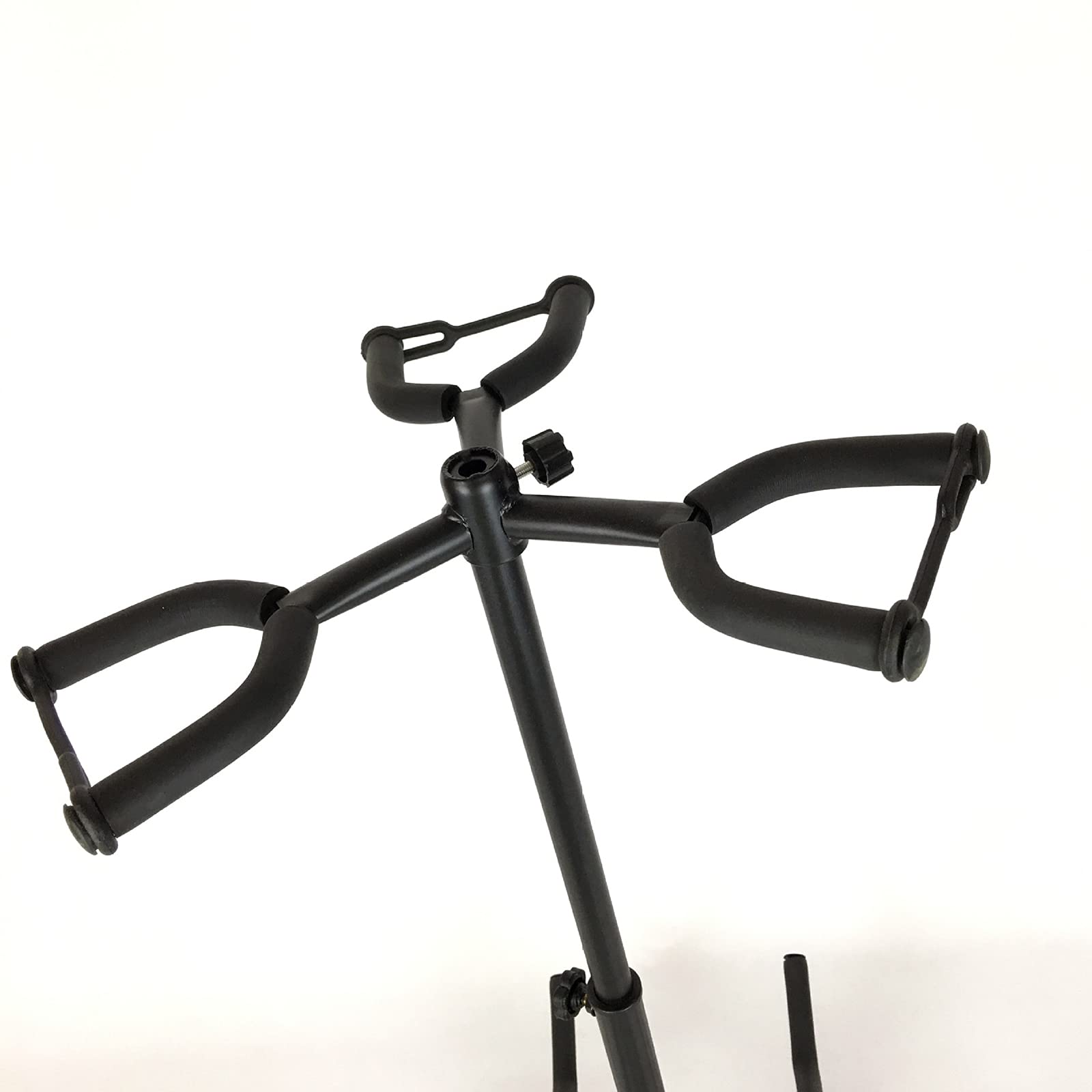 Folding Triple Guitar Stand Adjustable Triple Guitar Stand Holds Three Electric or Acoustic Guitars No Slip Rubber Padding for Stage Concert Studio Home