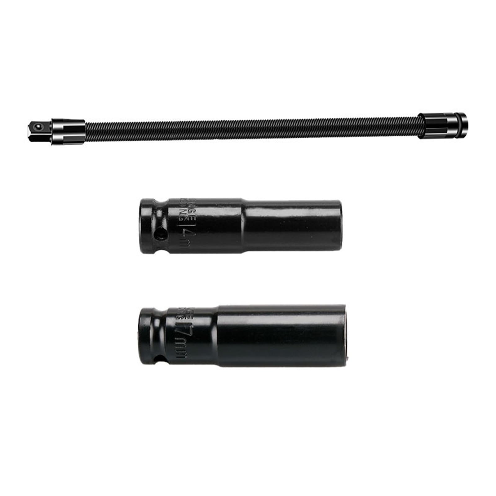 Jazuaiao Functional Wrench Extension Adapters with 2 Socket Extension Rod for Tool Flexibility Unique Antislip Tool Set