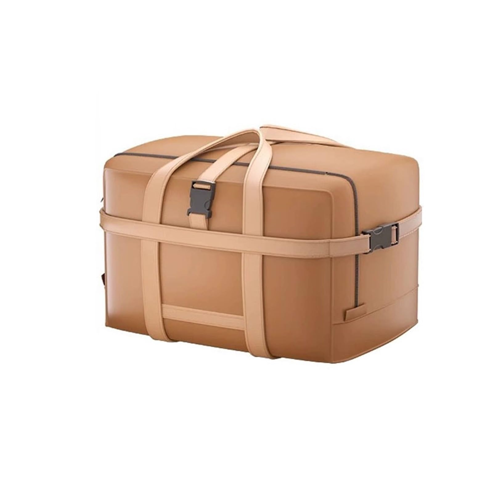 Large Capacity Oxford Storage Duffel Bag, Foldable Moving Packing Bag, Luggage Check-in Bag for Clothes Quilt Travel Household Organizer(Brown,60x29x43cm)