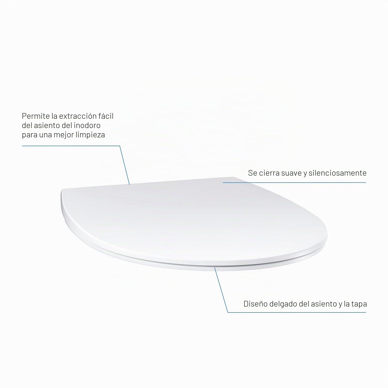 GROHE Asiento de inodoro Bau de cerámica con cierre suave, delgado, 39923900, blanco alpino, 1 pieza