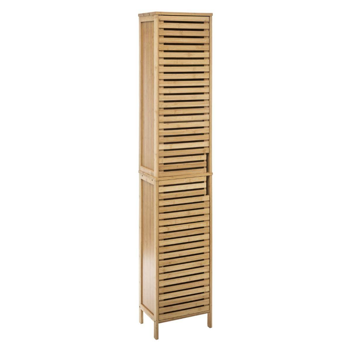 AC-​Déco Colonne de Rangement - Sicela - 34 x 24 x 170 cm - Bambou