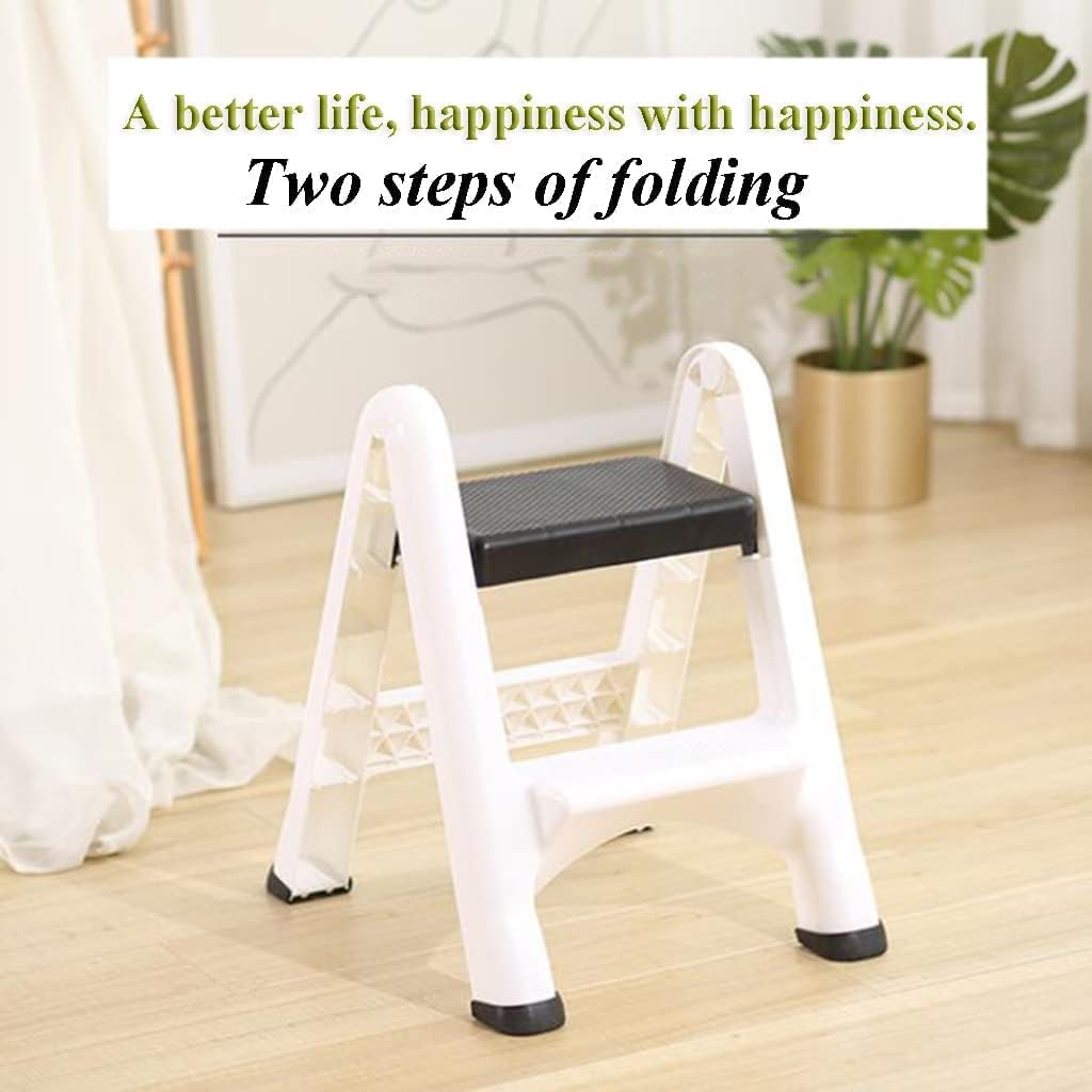 Home Small Step Ladders Two Step Ladder Telescoping Ladders Portable Plastic Folding Ladder Easy to Store 330lb