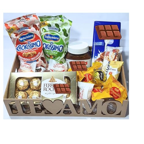 Cesta De Chocolates Dia Dos Namorados Com Bandeja Te Amo