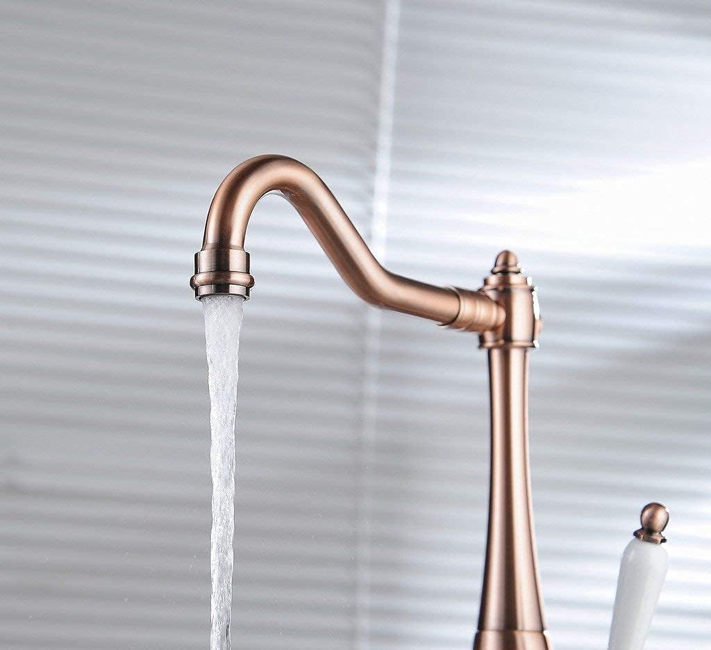 Flаѕh Sаlе Greenspring Kitchen Sink Faucet Copper Traditional Period Single Ceramic Lever One Hole Mixer Tap 360° Degree Swivel Wet Bar Sink Faucet