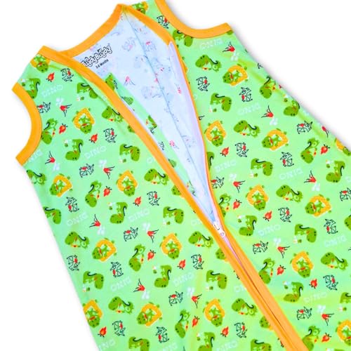 Image of TuddyBuddy 100% Cotton Wearable Blanket Sleeping Bag for Baby | Ideal for Babies & Kids Hypoallergenic Fabrics | Pack of 1 - Green AOP, 0-6 Months